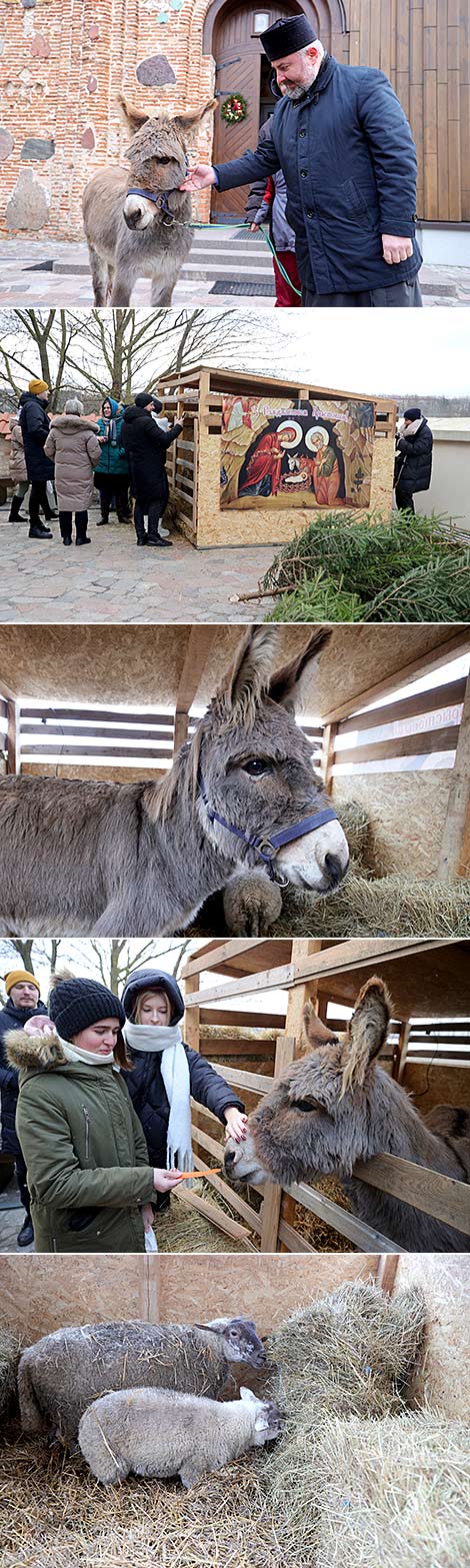 Live Nativity play outside Saint Boris and Gleb Kalozha Church