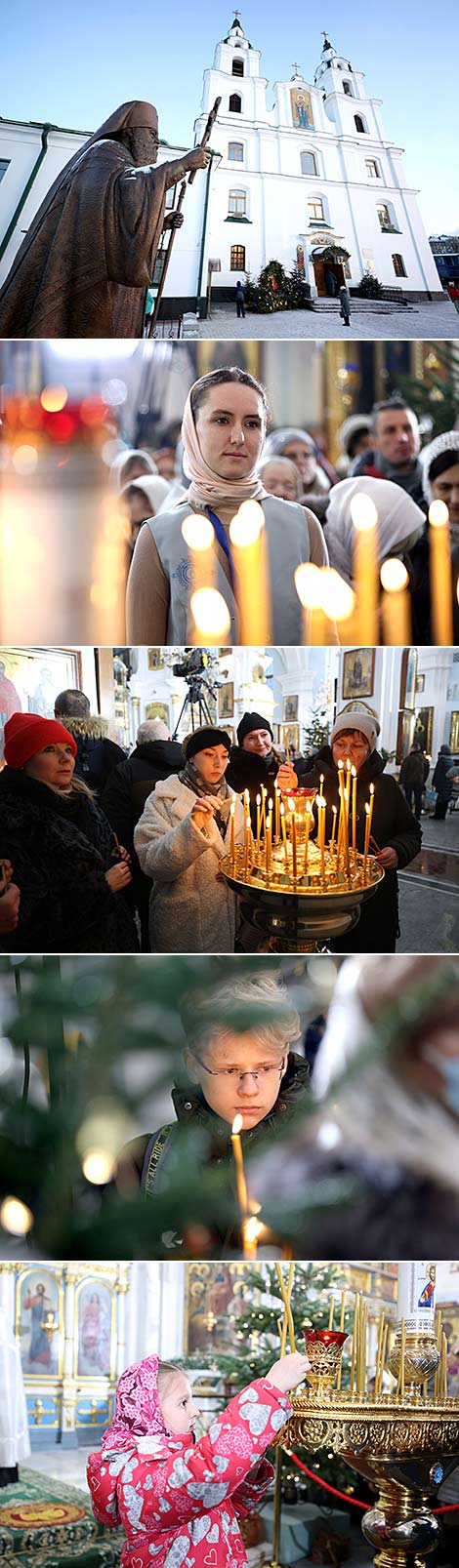 Christmas service in Holy Spirit Cathedral in Minsk 