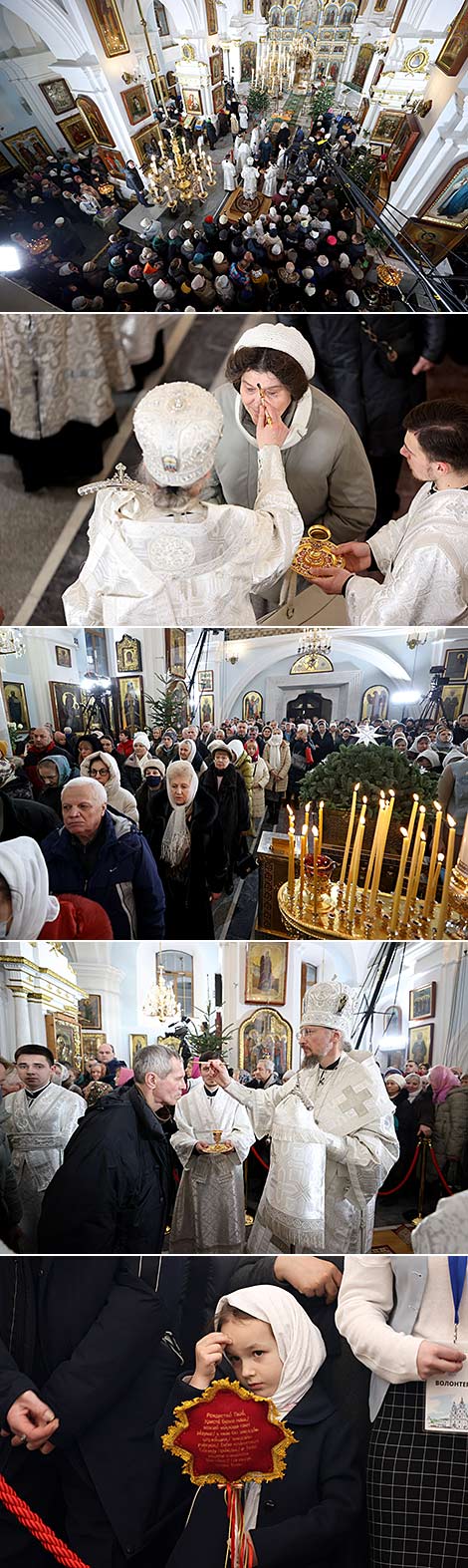 Christmas service in Holy Spirit Cathedral in Minsk 
