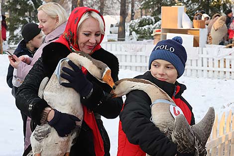 Folk rite in the agro-town of Belaya Dubrova