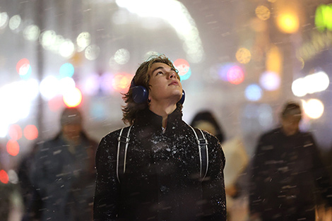 First snow of the season in Minsk