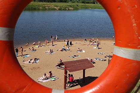 Summer 2022: a beach in the Fatino neighborhood in Mogilev