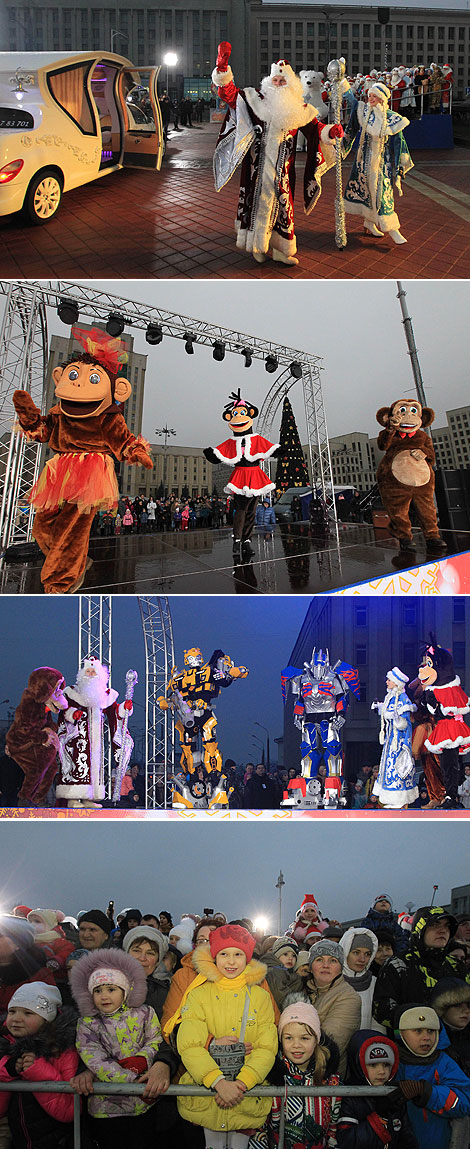 Father Frost and Snow Maiden Parade in Minsk 