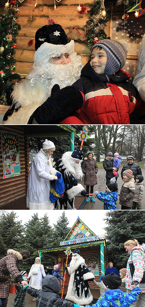 Father Frost in Gorky Park in Minsk