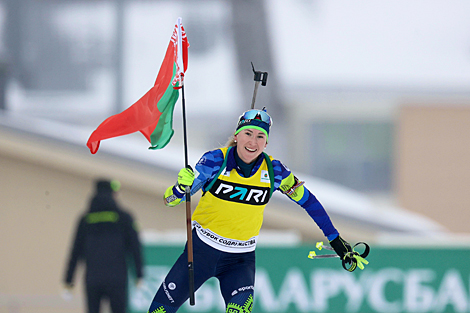 Динара Алимбекова-Смольская выиграла гонку преследования на 5-м этапе Кубке Содружества в Раубичах