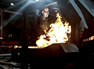 Cast iron smelting in the iron casting shop at Polesielektromash