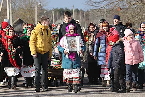 Candlemas rite in Lelchitsy District, Gomel Oblast 