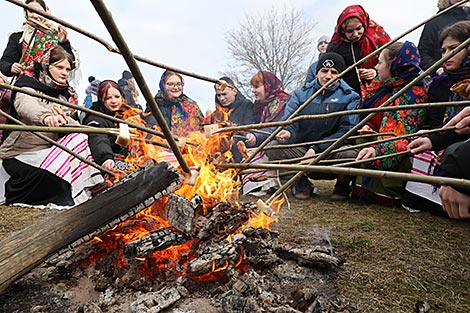 Candlemas rite in Lelchitsy District, Gomel Oblast