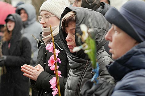 Вербное воскресенье в костеле Пресвятой Троицы