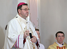 Easter Vigil Midnight Mass in the main Catholic church of Minsk