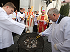 Easter Vigil Midnight Mass in the Farny Church in Grodno 