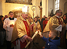 Easter Vigil Midnight Mass in the Farny Church in Grodno 