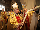 Easter Vigil Midnight Mass in the Farny Church in Grodno 