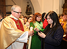 Easter Vigil Midnight Mass in the Farny Church in Grodno 