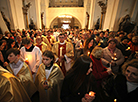 Easter Vigil Midnight Mass in the Farny Church in Grodno 