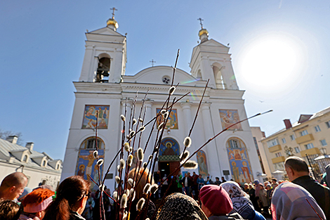 Orthodox believers celebrate Palm Sunday in Vitebsk 
