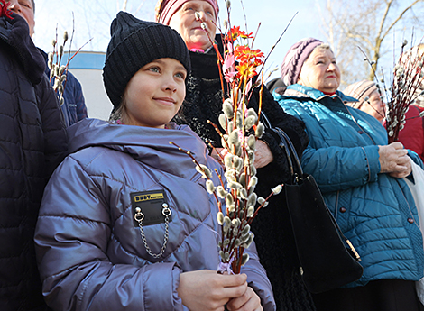Праваслаўныя вернікі ў Віцебску святкуюць Вербную нядзелю 
