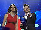 Olga Ryzhikova and Teo, the show presenters 