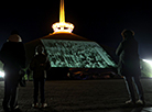 The Mound of Glory lights up in Belarus’ national colors