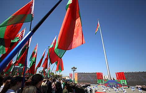 Ceremony to honor national flag, emblem and anthem in Minsk
