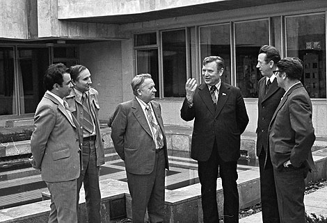 Ivan Shamyakin and a pleiad of outstanding Belarusian writers. Minsk, 3 August 1978