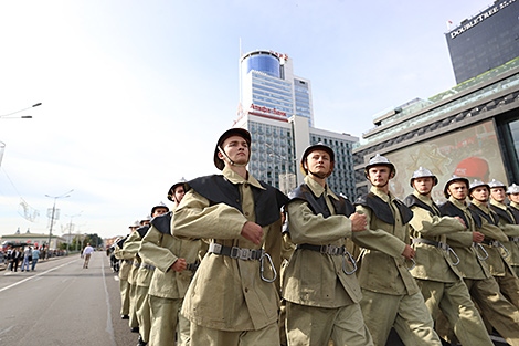 Fire and Rescue Service's parade in Minsk