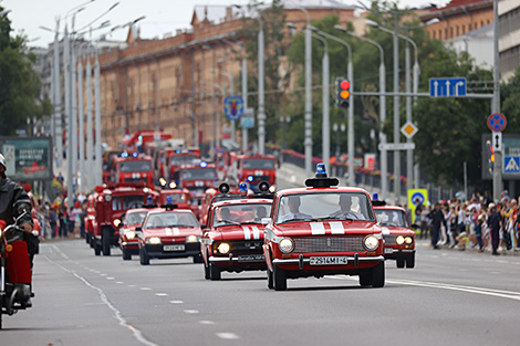 Fire and Rescue Service's parade in Minsk