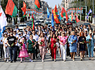 Flower-laying ceremony on Victory Square in Minsk