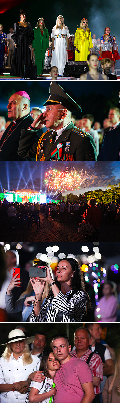 Independence Day spectacular fireworks over the Brest Fortress
