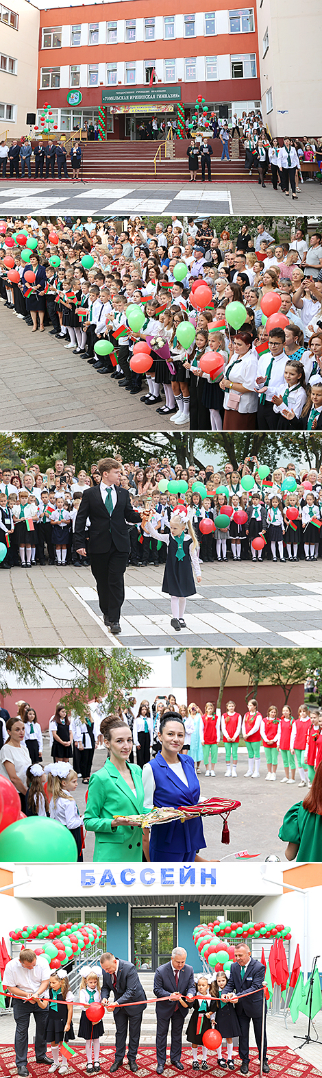 A back-to-school ceremony in the Gomel gymnasium