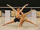 Rehearsals of the ballet La Petite Mort at the Bolshoi theater of Belarus