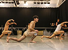 Rehearsals of the ballet La Petite Mort at the Bolshoi theater of Belarus