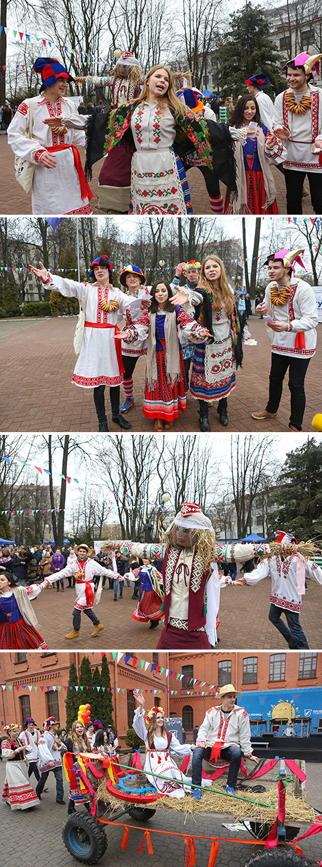 Масленічныя гулянні ў Беларускім дзяржаўным універсітэце