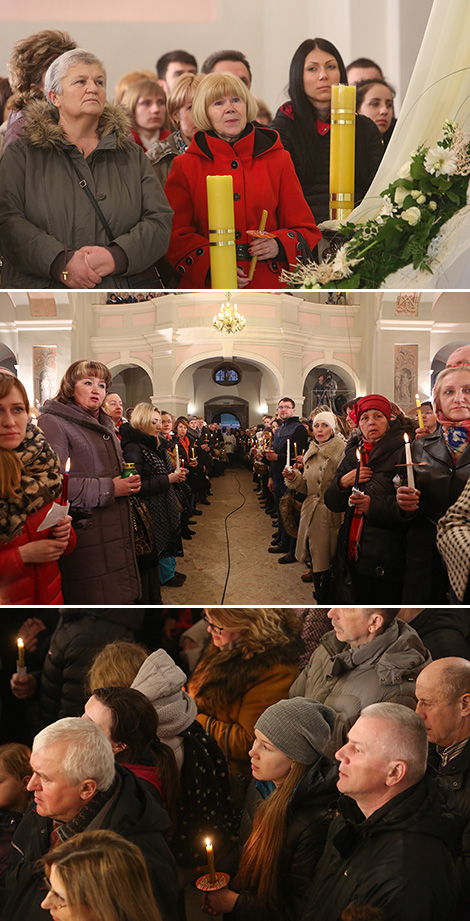 Свята Вялікадня ў Архікафедральным касцёле імя Найсвяцейшай Панны Марыі ў Мінску