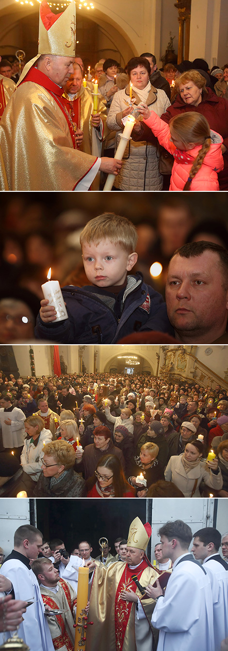 Навячэр'е Вялікадня ў Фарным касцёле Гродна