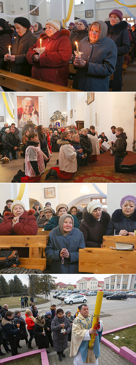 Богаслужэнне ў касцёле Святога Іосіфа ў Валожыне