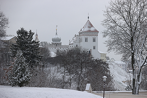 Старый замок в зимнем Гродно 