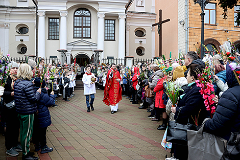 Каталікі святкуюць уваход Гасподні ў Іерусалім