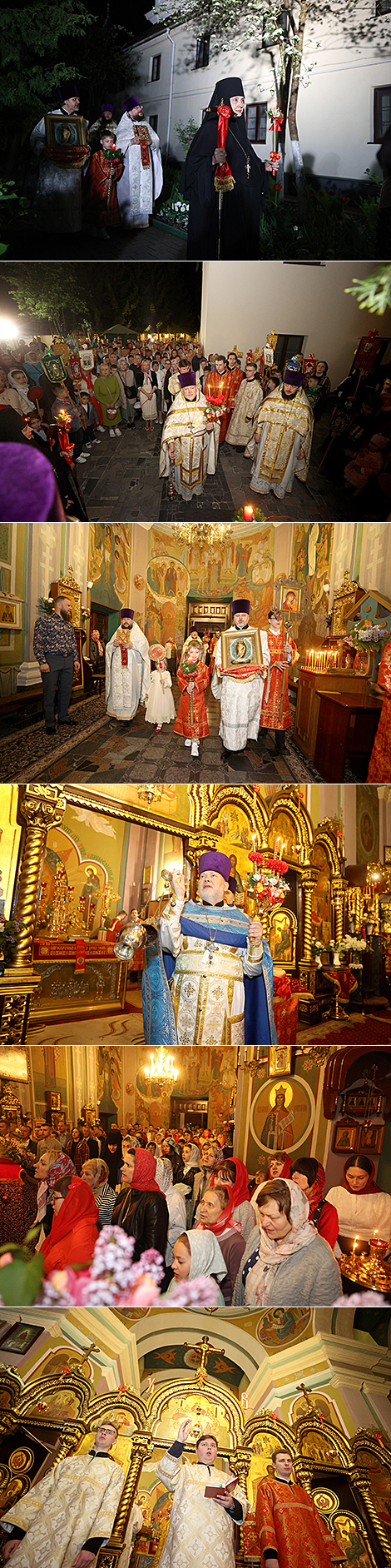 Велікоднае богаслужэнне прайшло ў Гродзенскім Свята-Раства-Багародзічным жаночым манастыры