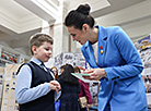 Belarusian cosmonauts Marina Vasilevskaya and Anastasia Lenkova meet with young people