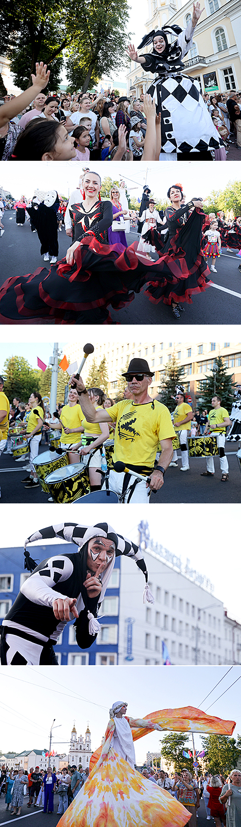Parade of the street art festival 