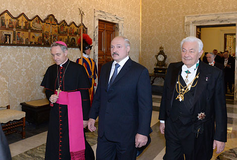 The ceremony of official welcome for Alexander Lukashenko in the Apostolic Palace