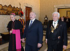 Церемония встречи Александра Лукашенко в Апостольском дворце
