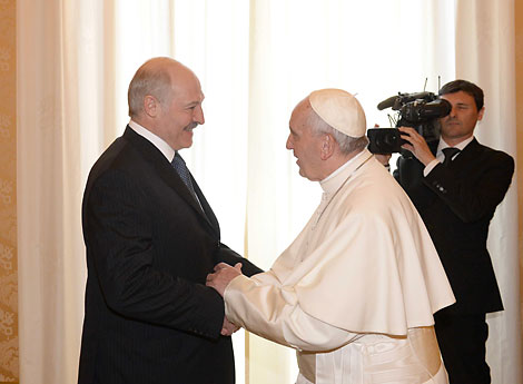 Meeting of Pope Francis and Alexander Lukashenko in Vatican