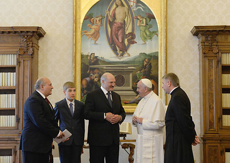 Meeting of Pope Francis and Alexander Lukashenko in Vatican