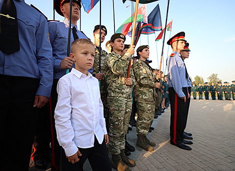 Vigil at Gates of Memory monument in Trostenets