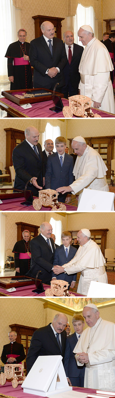 The President of Belarus and the Pope of Rome exchanged presents