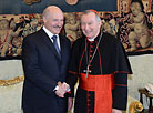 Аляксандр Лукашэнка і кардынал П'етра Паралін