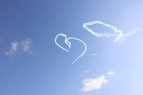Aviation show during the opening of museum