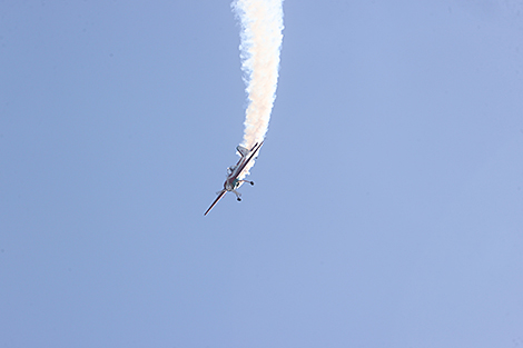 Aviation show during the opening of museum